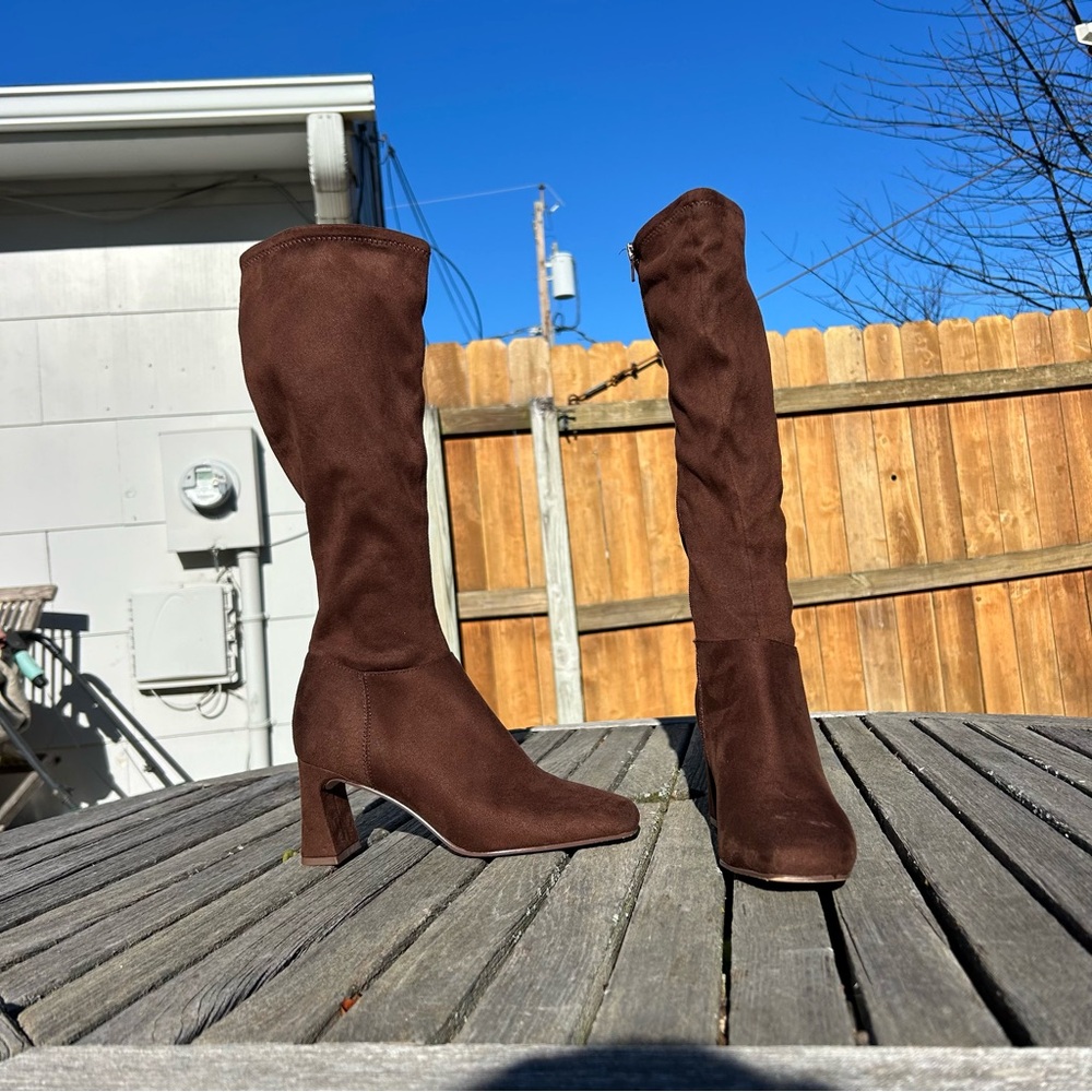 Hunny brown Knee High Boots Steve Madden size 6 winter heeled casual spring cute